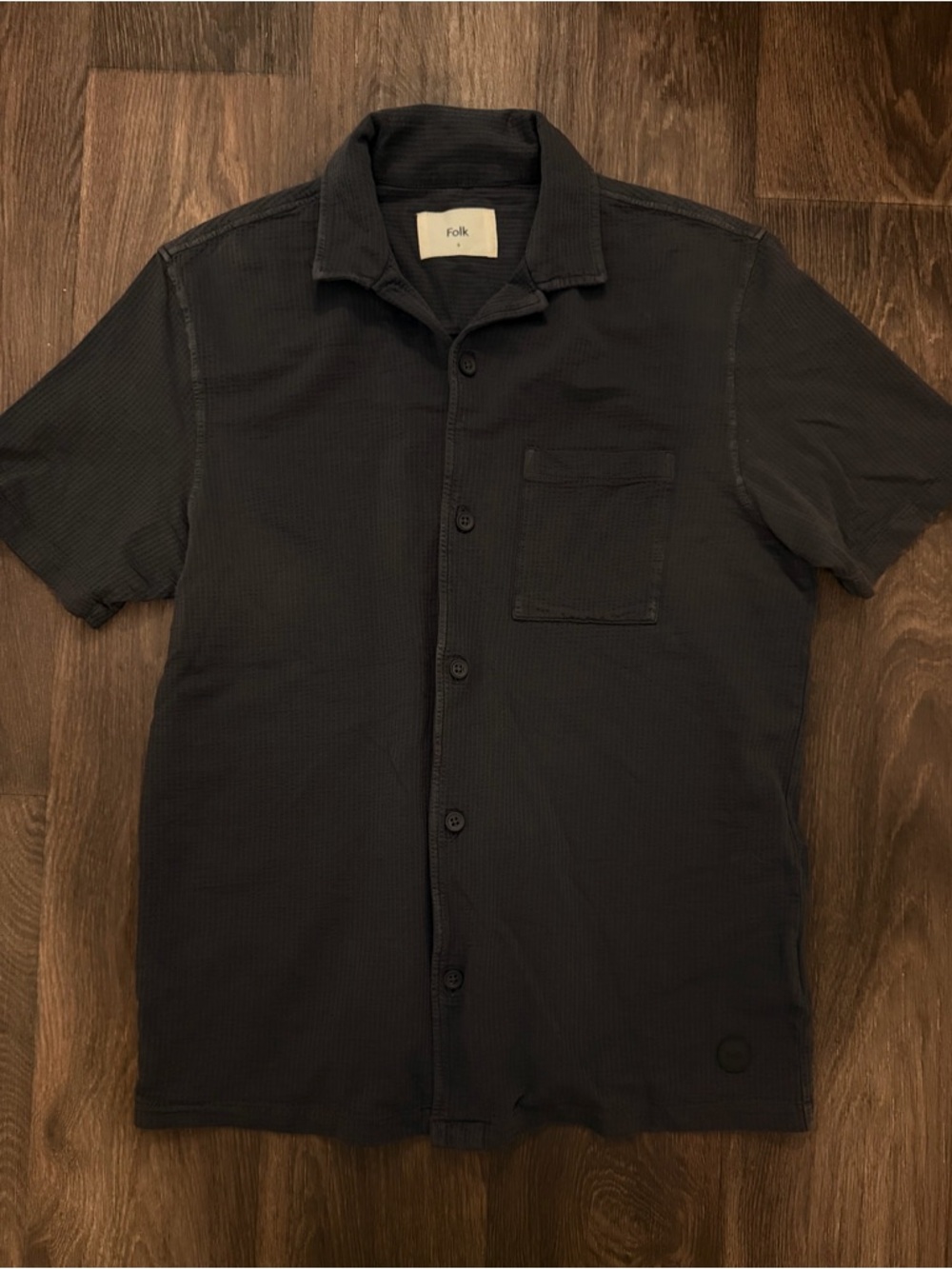 Folk Short-Sleeve Casual Button-Down Shirt
